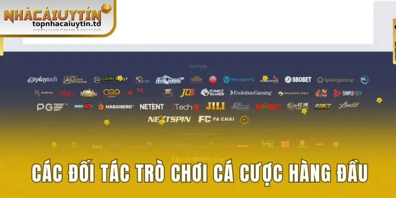 Các đối tác trò chơi cá cược hàng đầu