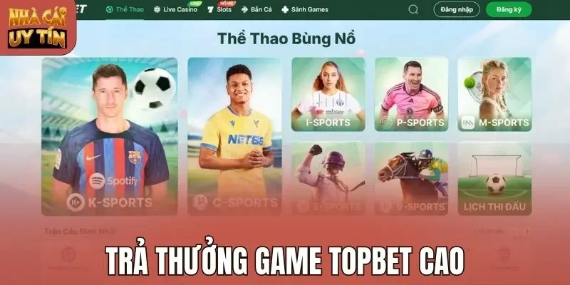Trả thưởng game Topbet cao